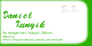 daniel kunyik business card