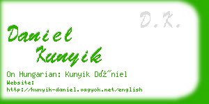 daniel kunyik business card